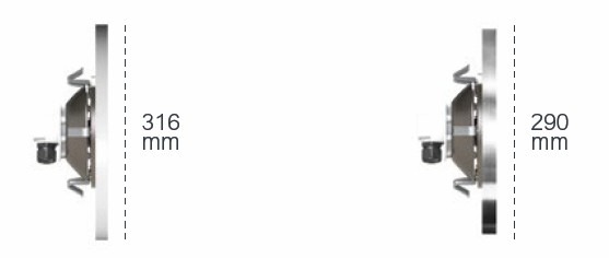 Dimensions projecteur Brio Z avec enjoliveur