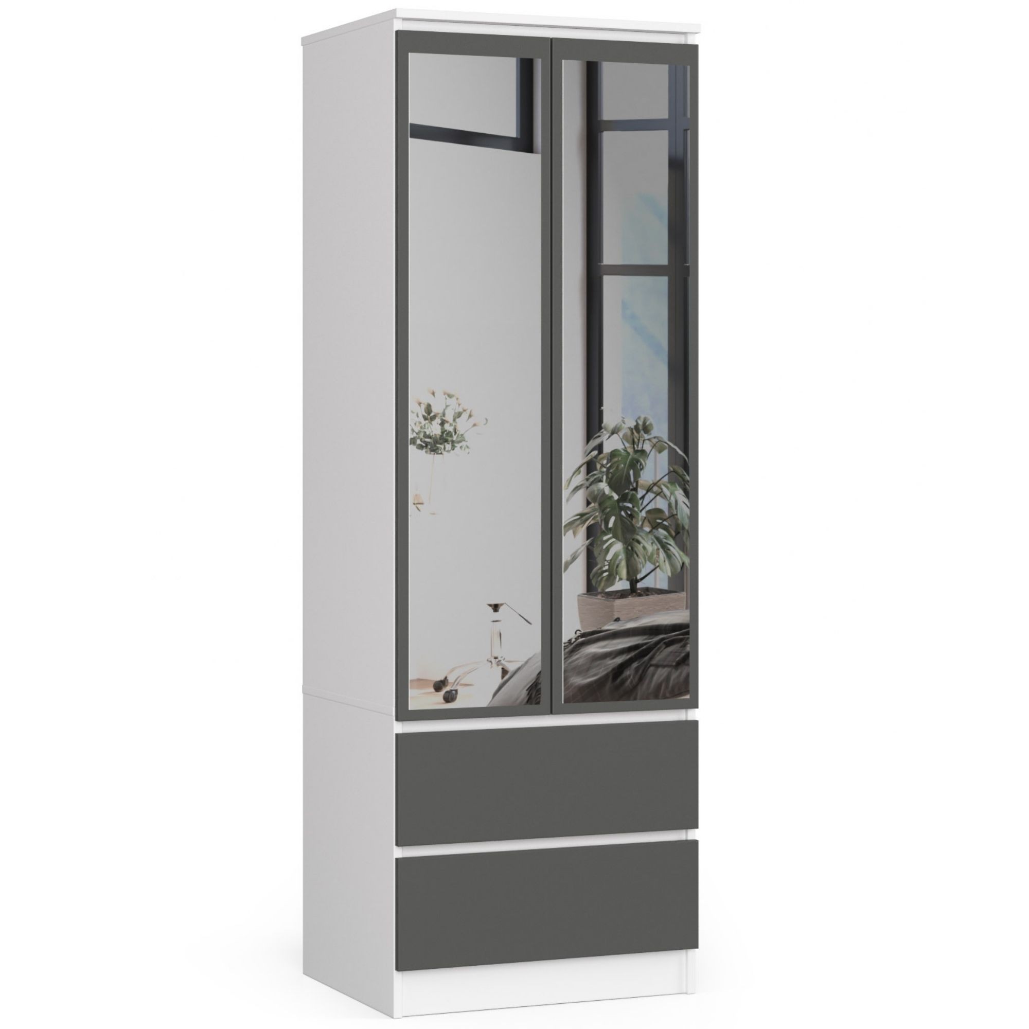 TORINO - Armadio Camera Da Letto In Stile Moderno - Armadio Multifunzione - 2 Ante + 2 Cassetti Dressing 86654393