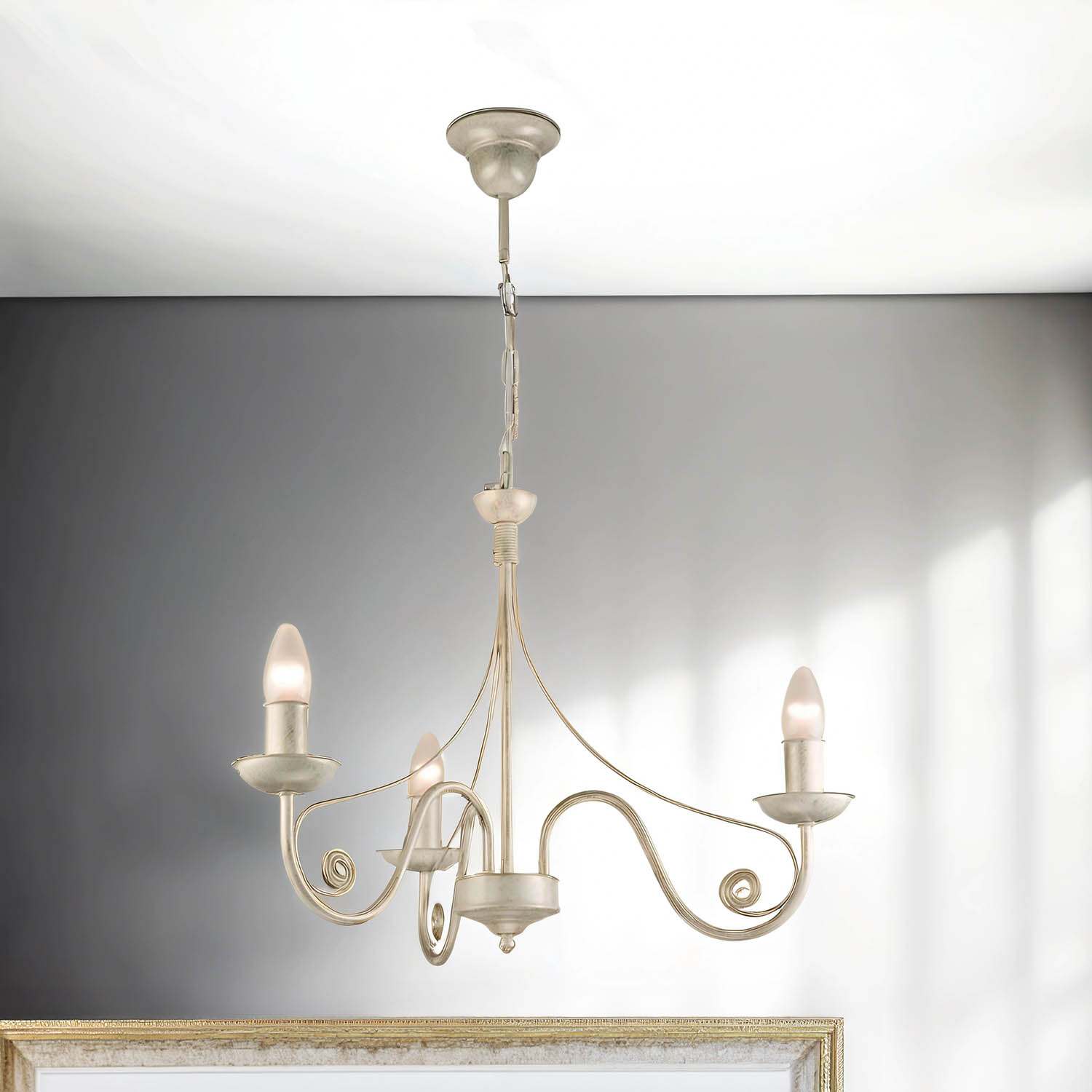 Paire D'Appliques Murales Cristal Shabby Chic - Lustre Gris Pour Chambre Ado