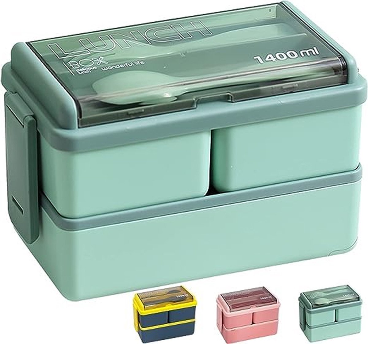 Bento Box per adulti, 1200 ml, contenitore per il pranzo per adulti, a