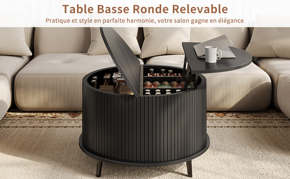 Table basse relevable détail 1