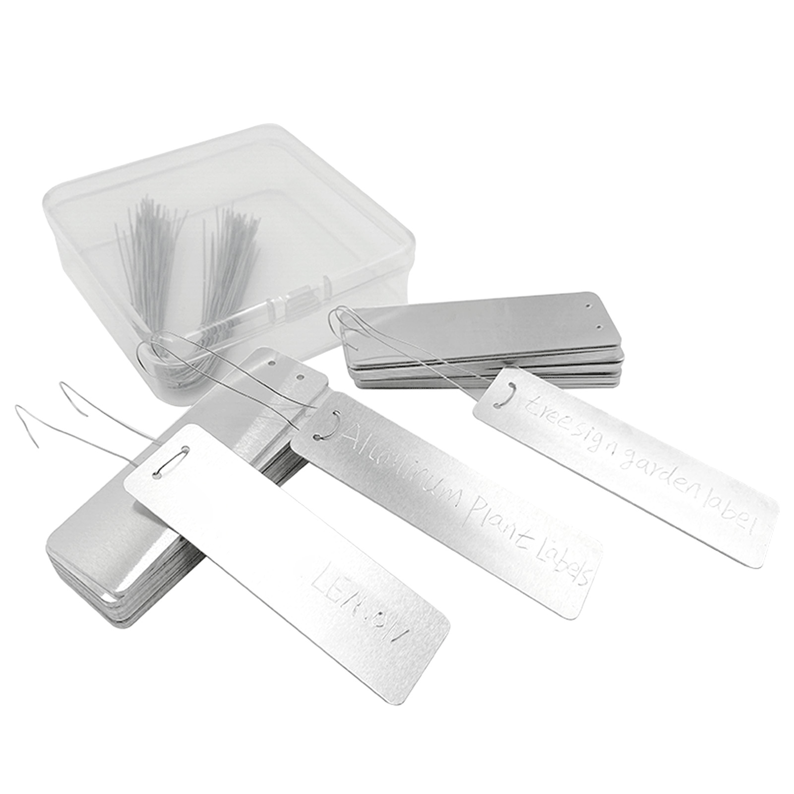 Étiquettes Double Face Pour Plantes En Aluminium - Lot De 50 Avec Fils