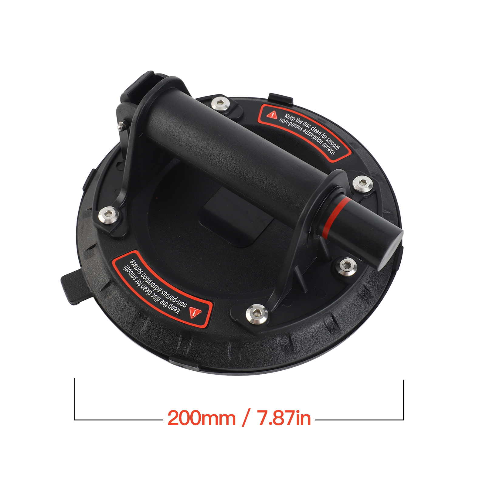 Ventouse Puissante Double Poignée - Plastique Robuste, Verrouillage Manuel, Pour Soulever Des Charges Lourdes