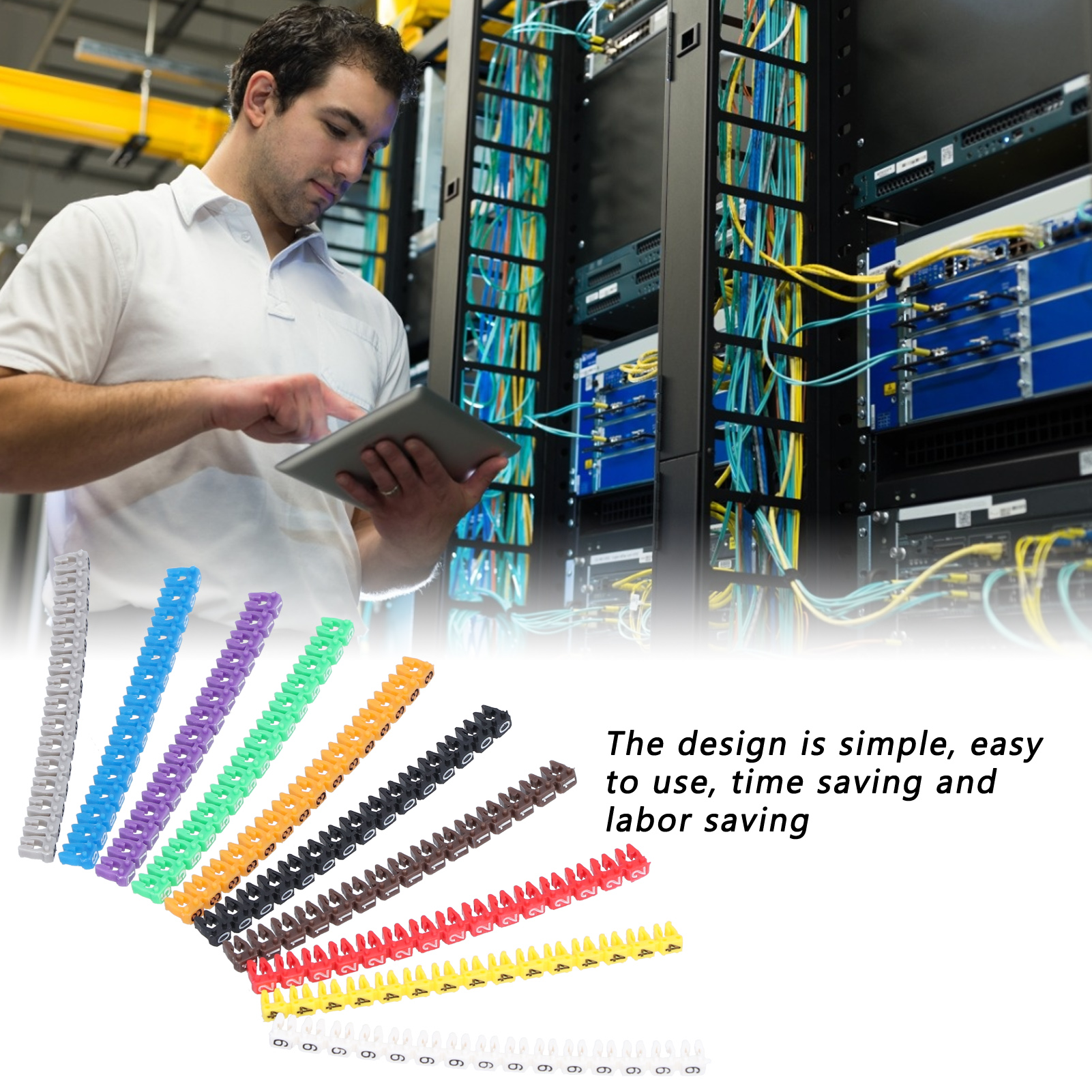 Repère Fil Electrique Marqueur De Câble De 09 Numéro Repère Clips De Fil Numérique En Plastique
