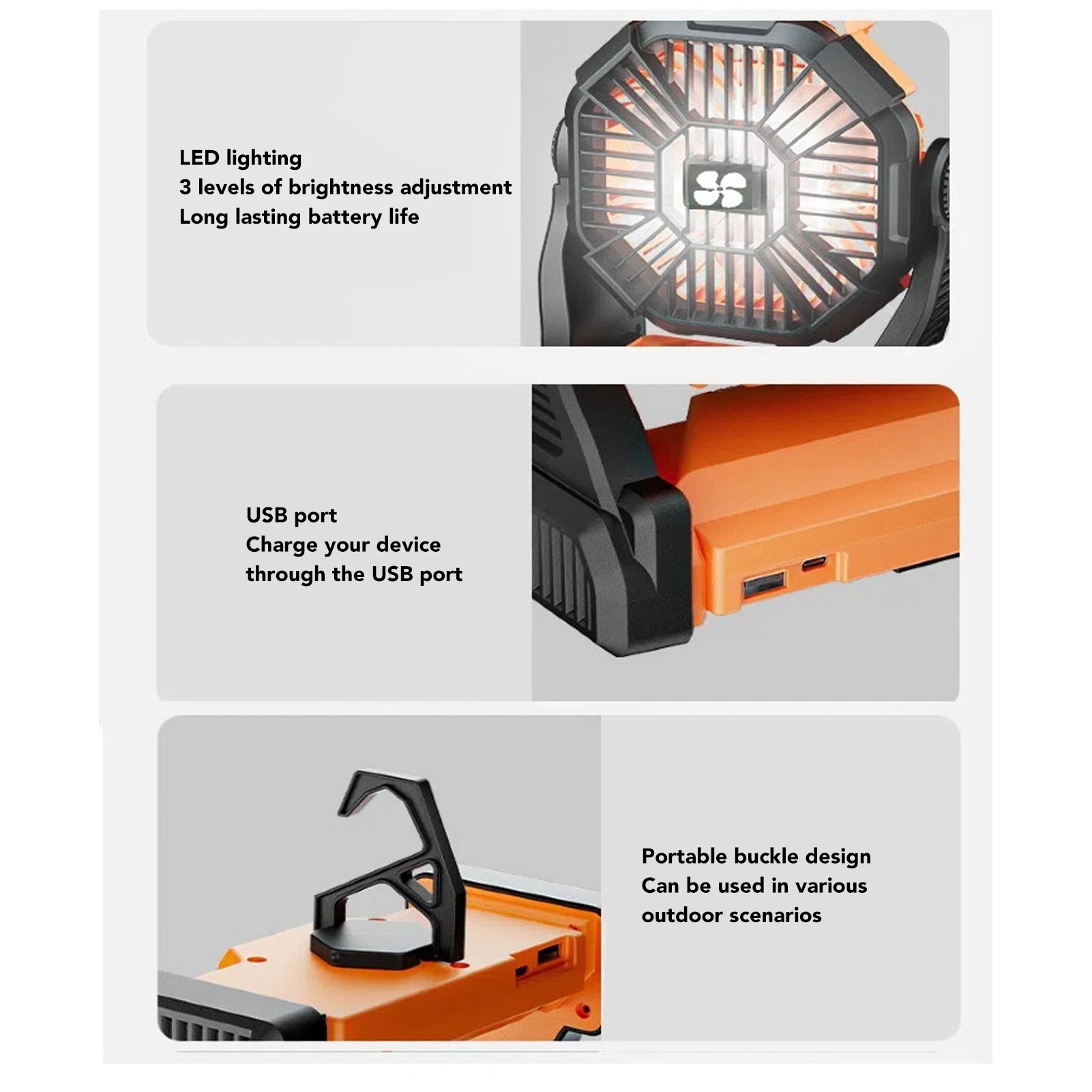 Ventilateur De Voiture Alimenté Par USB Avec Contrôle à 3