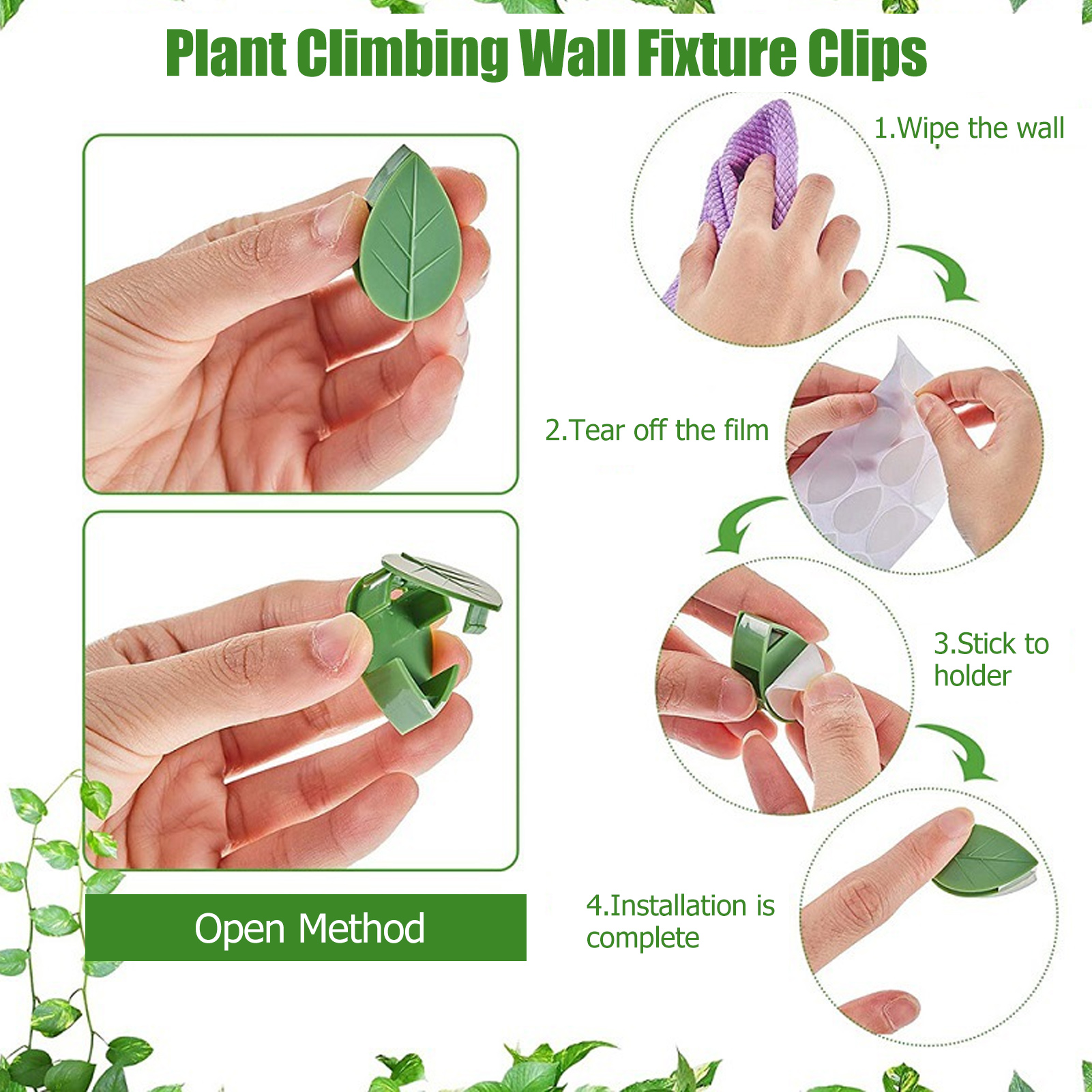 Clip de fixation murale pour plantes grimpantes