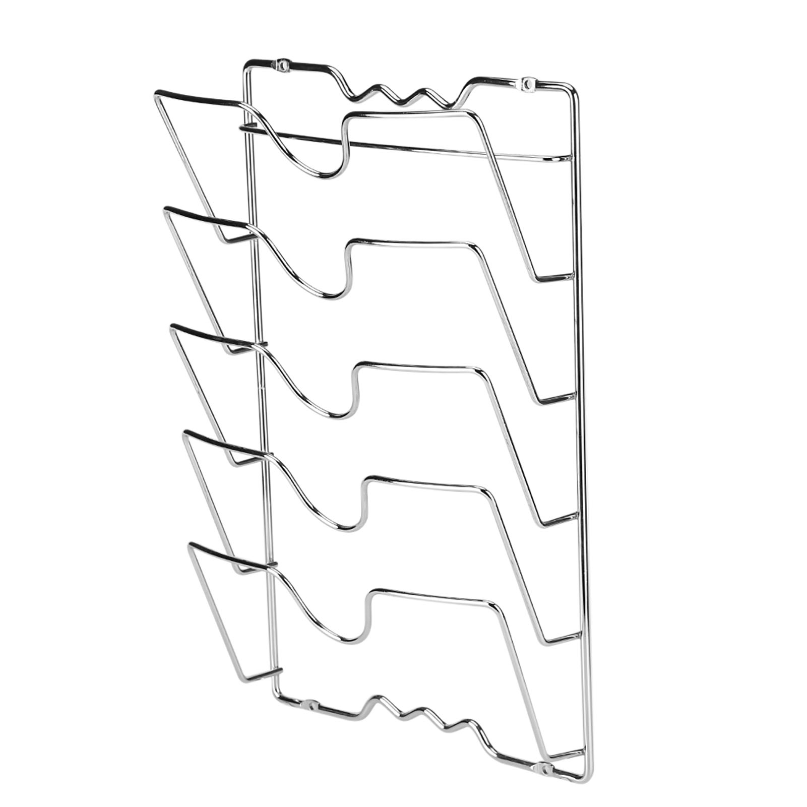 Support De Couvercle De Pot Adhésifs 5 Paires Supports De Couvercles De Casseroles Porte Couvercles De Casseroles Mural Montage Mural Porte-couvercles Support D'organisateur De Support De Couvercle