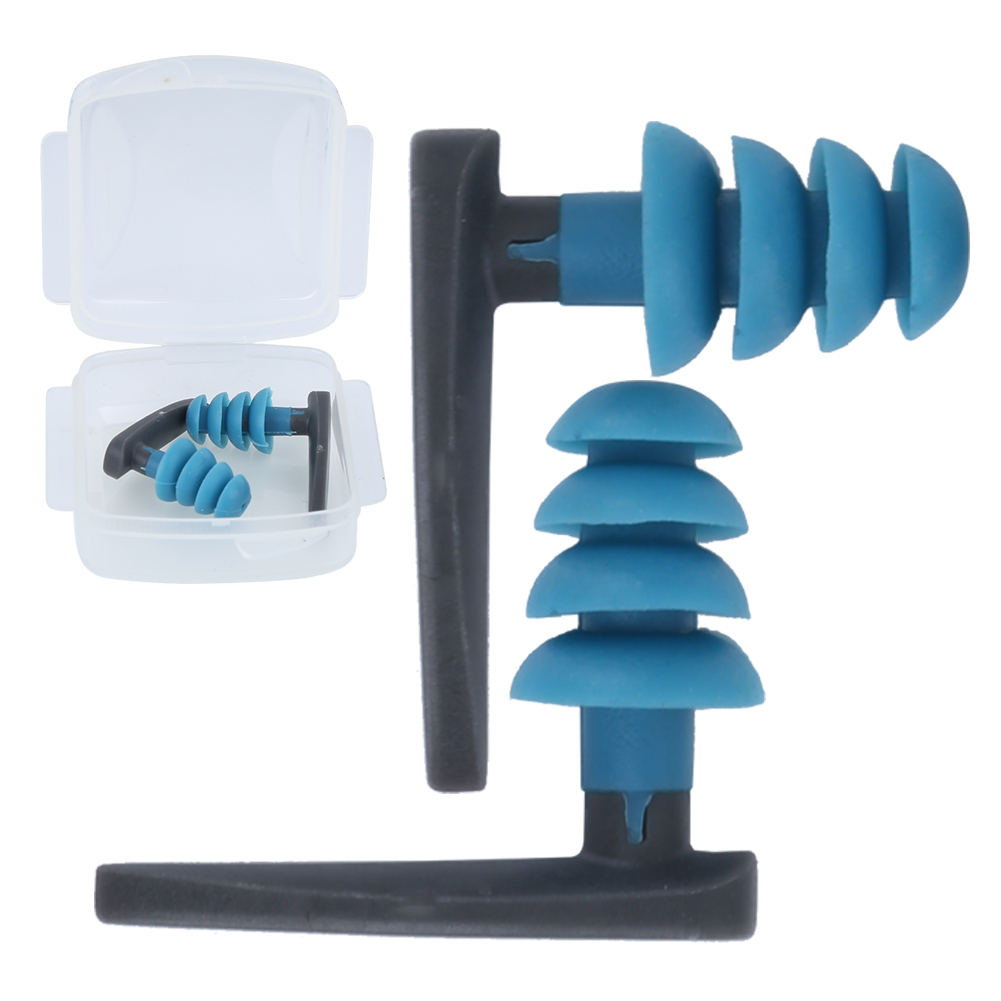 YANCAIYUNL Lot De 4 Paires De Bouchons Doreille En Silicone Etanches Avec Cordon Pour Le Travail Les Etudes Le Sommeil La Soins