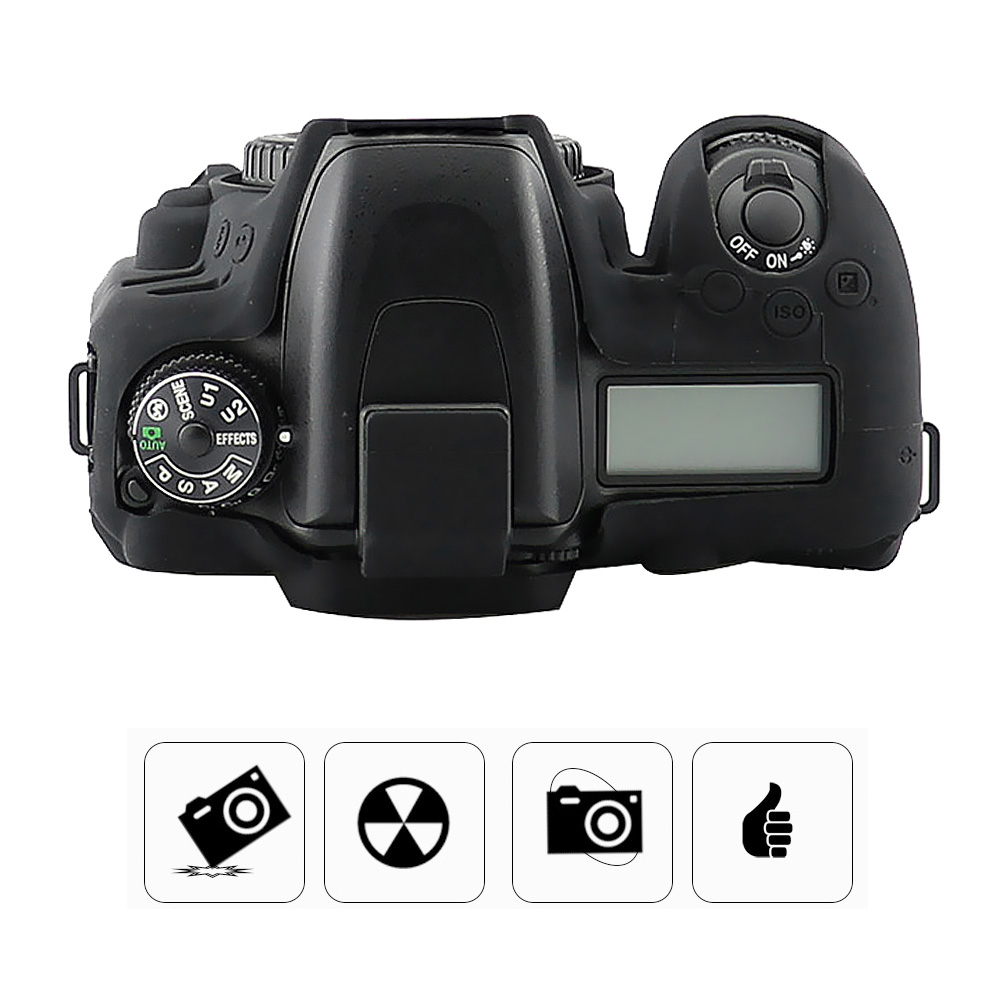 Protection Objectif Appareil EasyCover - Housse Protection Appareil Photo Nikon D5500 / D5600 - Silicone - Accès Aux Commandes - Anti-chocs Housse Appareil Photo Nikon