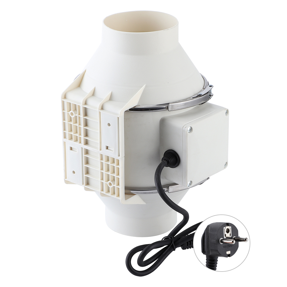 Ventilateur De Conduit En Ligne 220V 20W - Acier - 140 M³/h - 2800R/min - Pour Ventilation Intérieure Et Extraction D'air