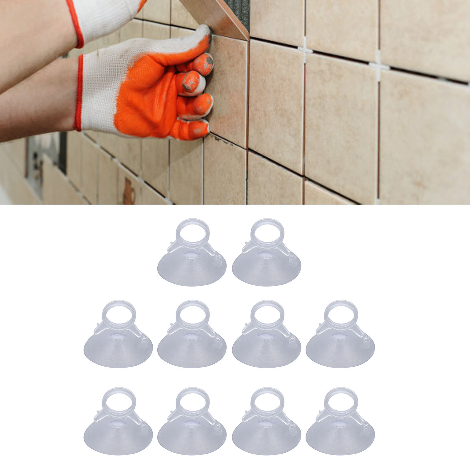 6Pcs Ventouse En Verre PVC Transparent Ventouses Anti-Collision Ventouses Supports Avec Vis Pour