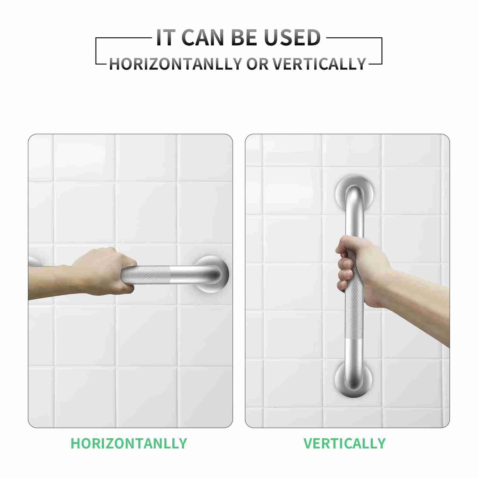 Maniglia Per Porta Doccia In Acciaio Inox | Lunghezza 30 Cm, Fori A 145 Mm | Finitura Oro | Per Vetro Spessore 7-12 Mm