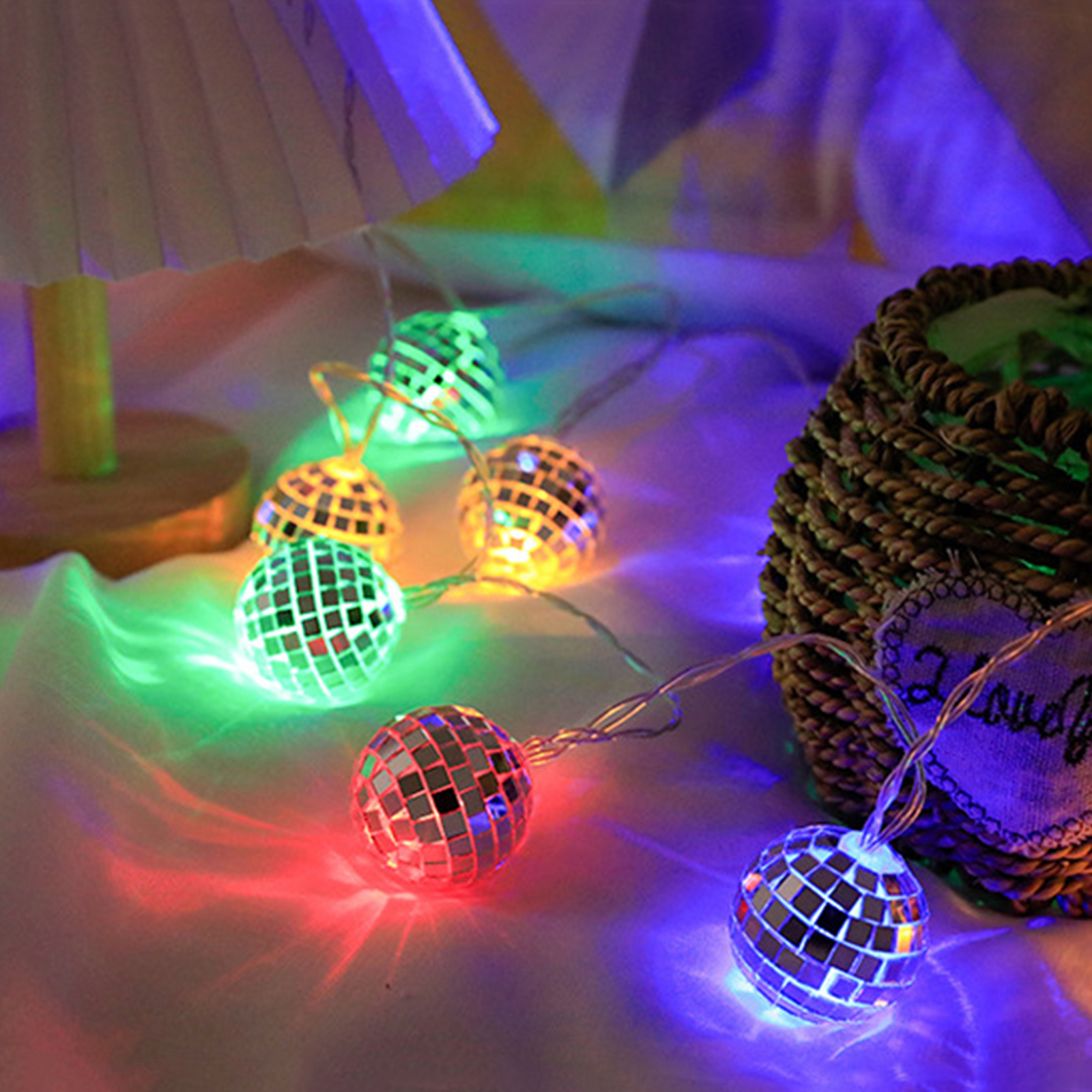 Guirlande Lumineuse LED à Piles Pour Tipi Enfant, Chambre Ou Déco De Fête – 4 Cordes, Lumière Chaude, Installation Facile