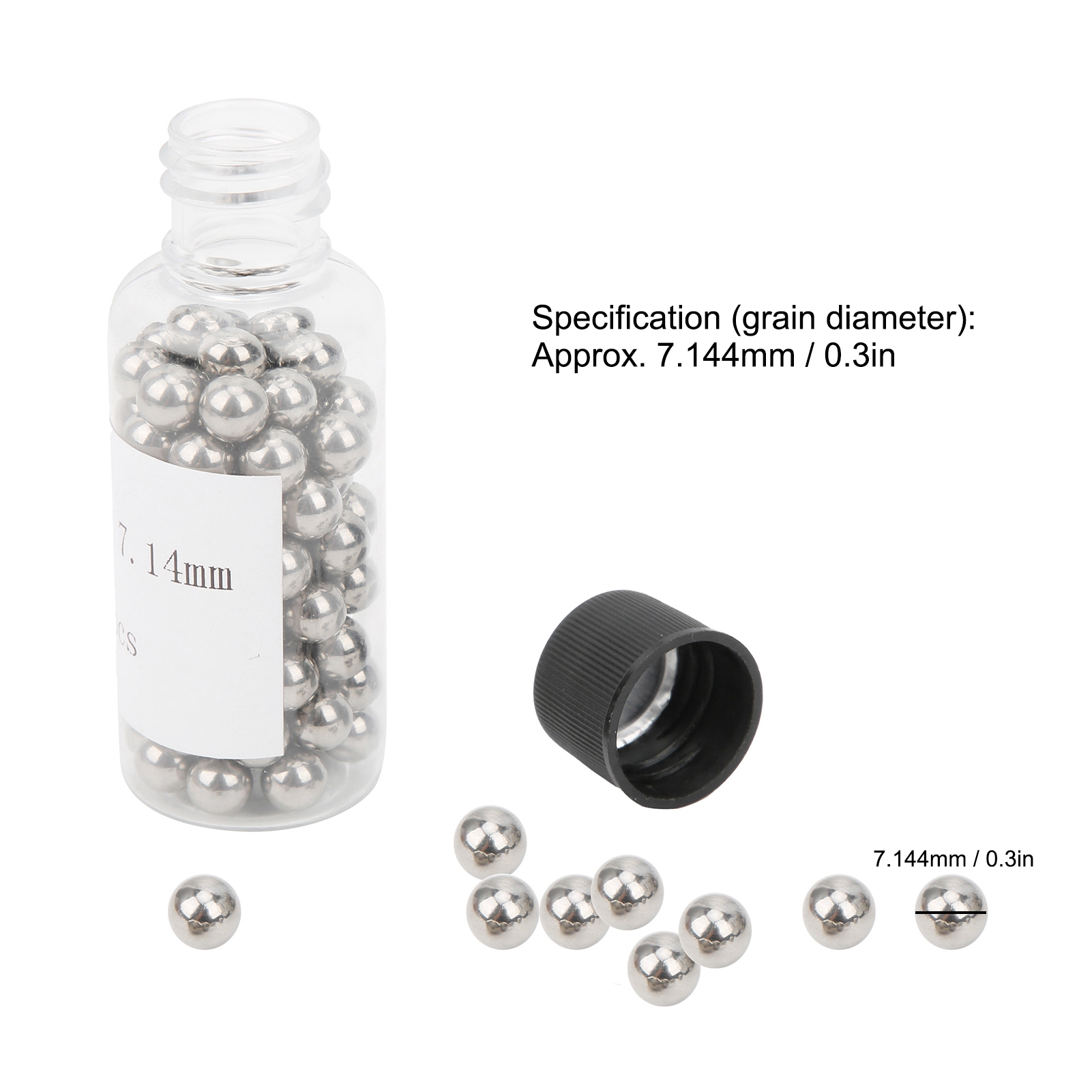 Boules 200pcs en acier inoxydable G1000 fournitures industrielles de peinture de haute précision 7.144mm 