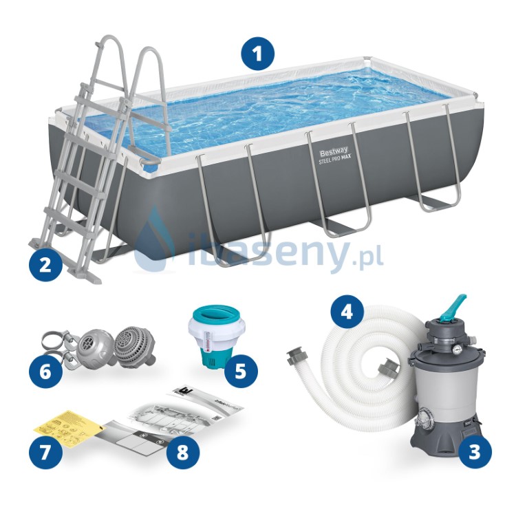 Zawartość zestawu 8w1 Bestway 56442