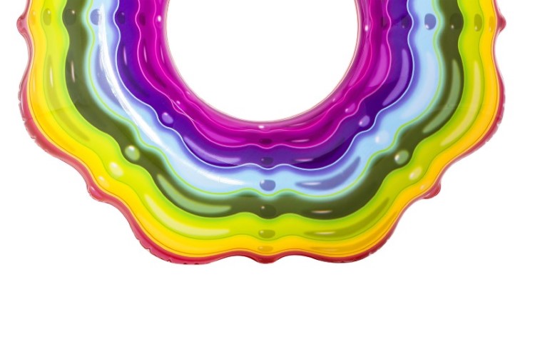 Koło do pływania Rainbow Ribbon 115 cm Bestway 36163