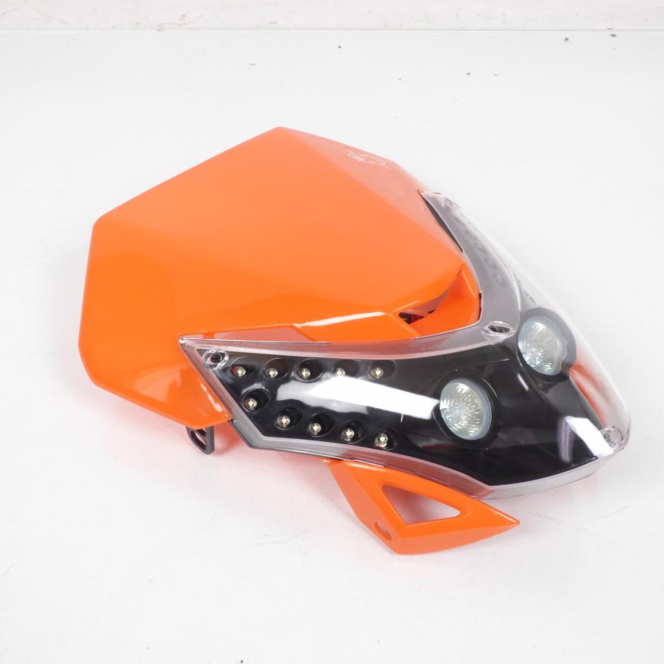 Tête De Fourche Plaque Phare Moto Enduro - Éclairage Route Noir Avec Clignotants Universel