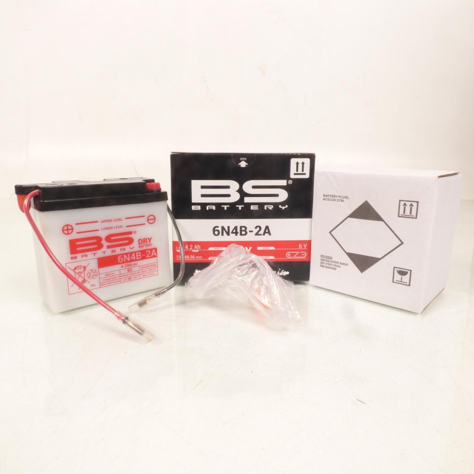Batterie Moto BS-Battery 6V 4.2Ah - Pour Kawasaki KDX 175 (KDX175A) 1980-1982, Neuve