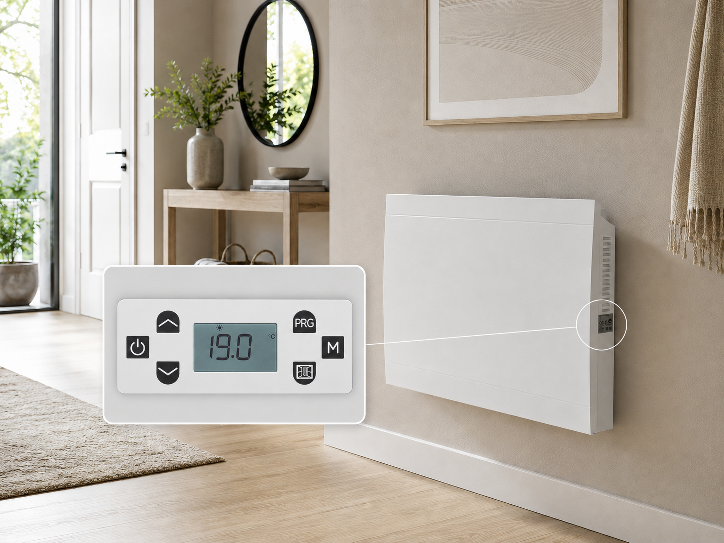 Écran LCD et thermostat électronique du radiateur FONTEA CONNECT Voltman