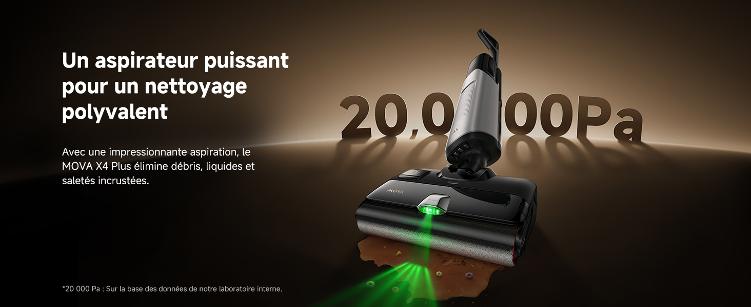 Aspiration puissante 20 000 Pa