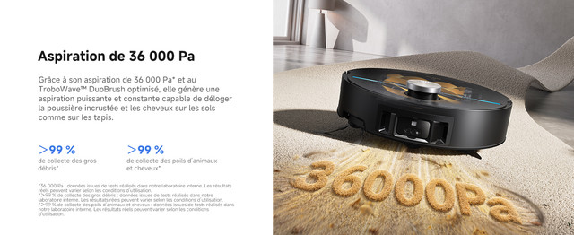36,000Pa Powerful Suction