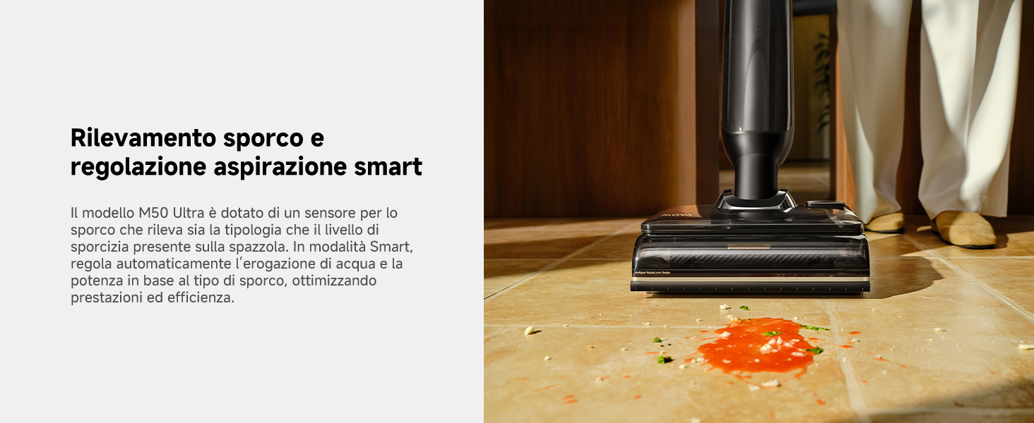 Smart Dirt Detection Suction Adjustment