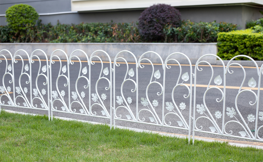 Garden Patio Metal Fence Panel White