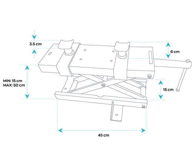 Cric Pont élevateur pour motos 500 Kg Certificat Ce