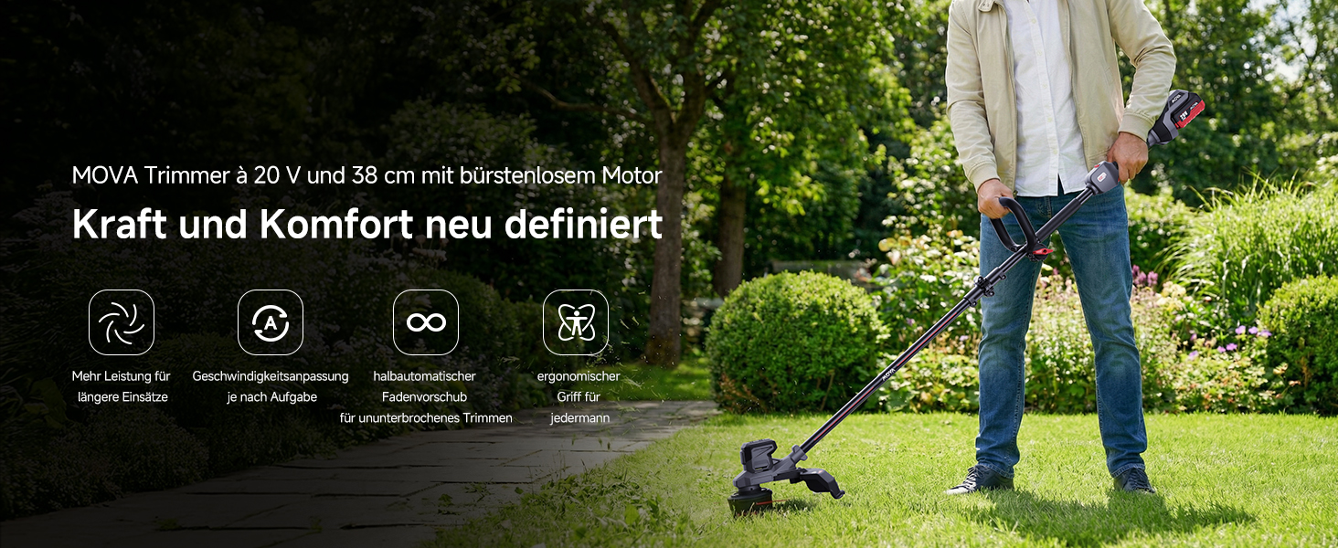 MOVA 20V 38cm Brushless Trimmer