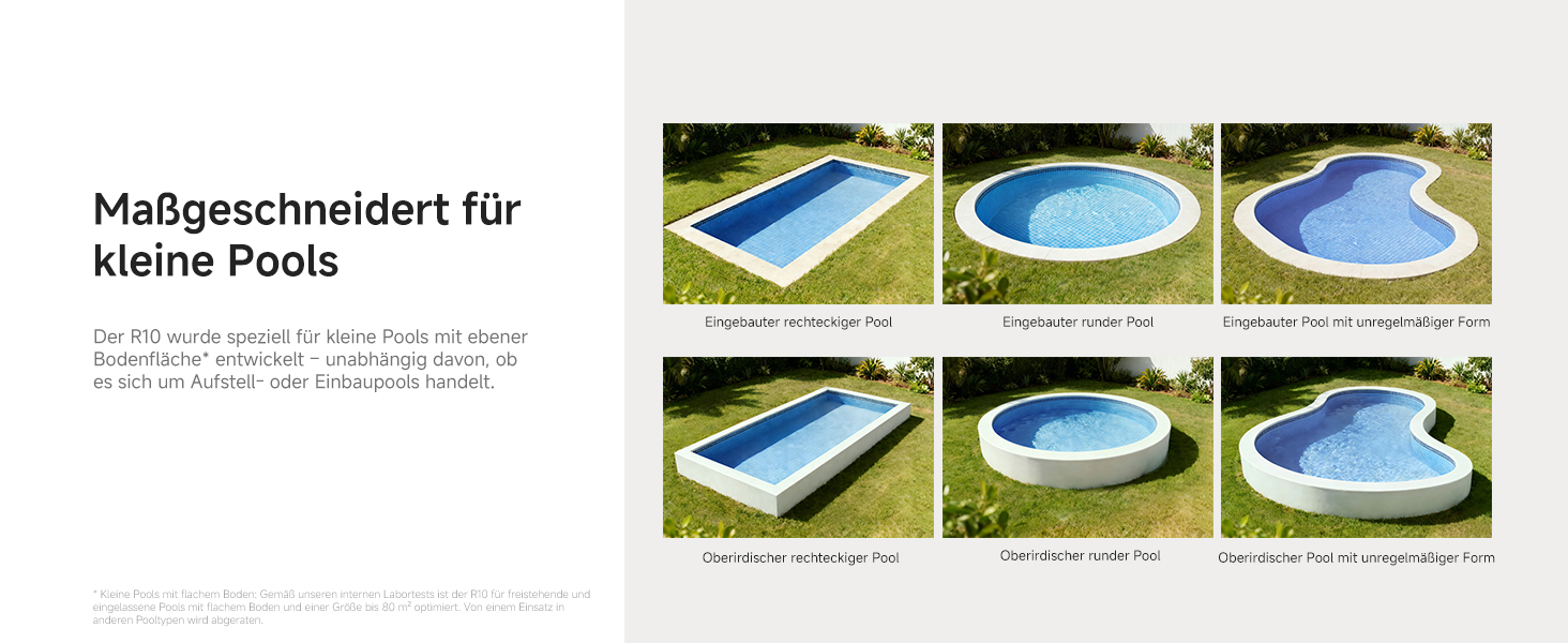 Für kleine Pools geeignet