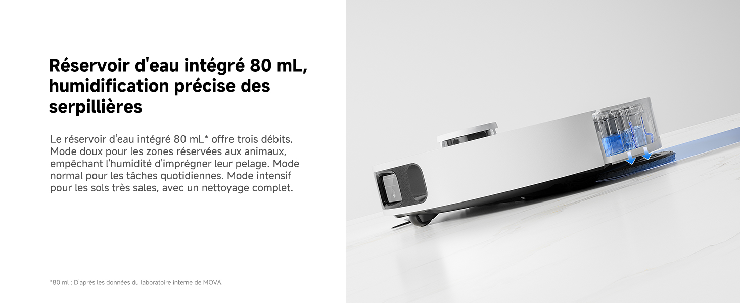 Réservoir d’eau intégré 80 mL