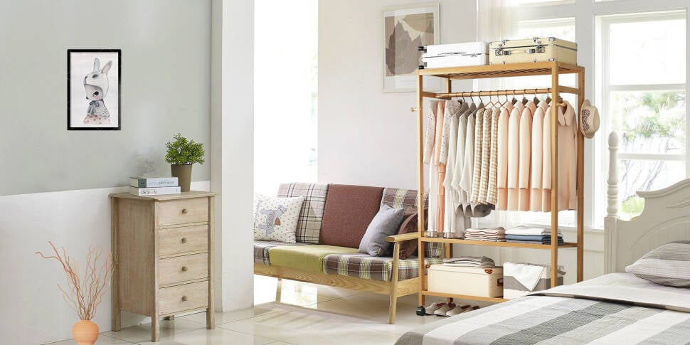 wooded coat stand