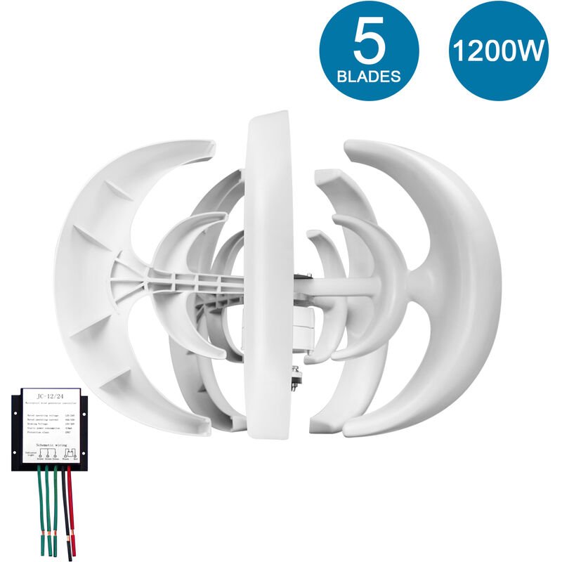 Regolatore Solare E Eolico Generatore Eolico 12V 1200W Con Regolatore Di Carica Kit Generatore A Turbina Eolica A 5 Pale Minitipo Lanterna Mulino A Vento A Energia Trasparente Per Barche Home Highway, -Vendite VIDAXL || LEDVANCE || STEINEL