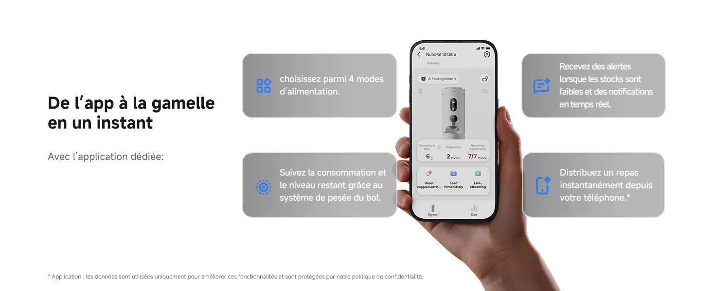 Contrôle à distance via App