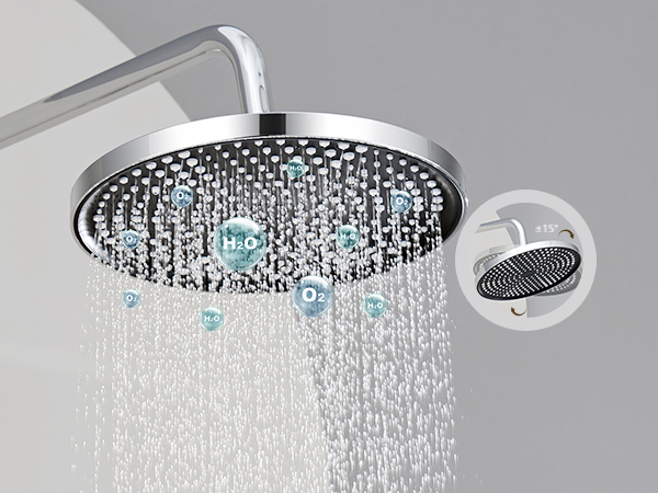 Douchette de pluie avec technologie eau-oxygene