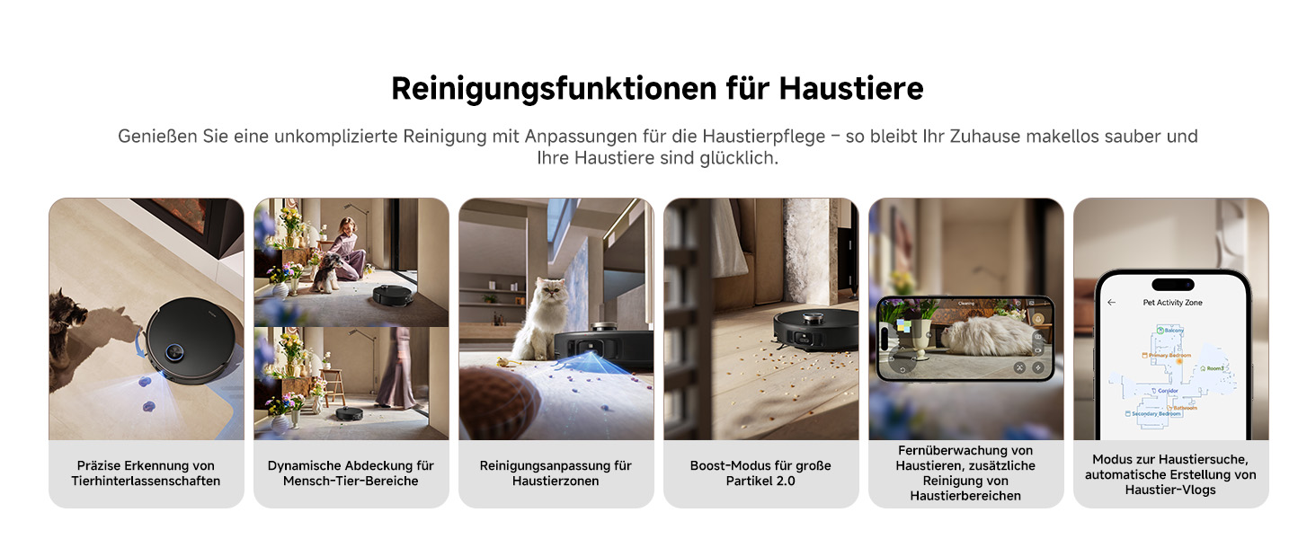 Reinigung im Haustiermodus