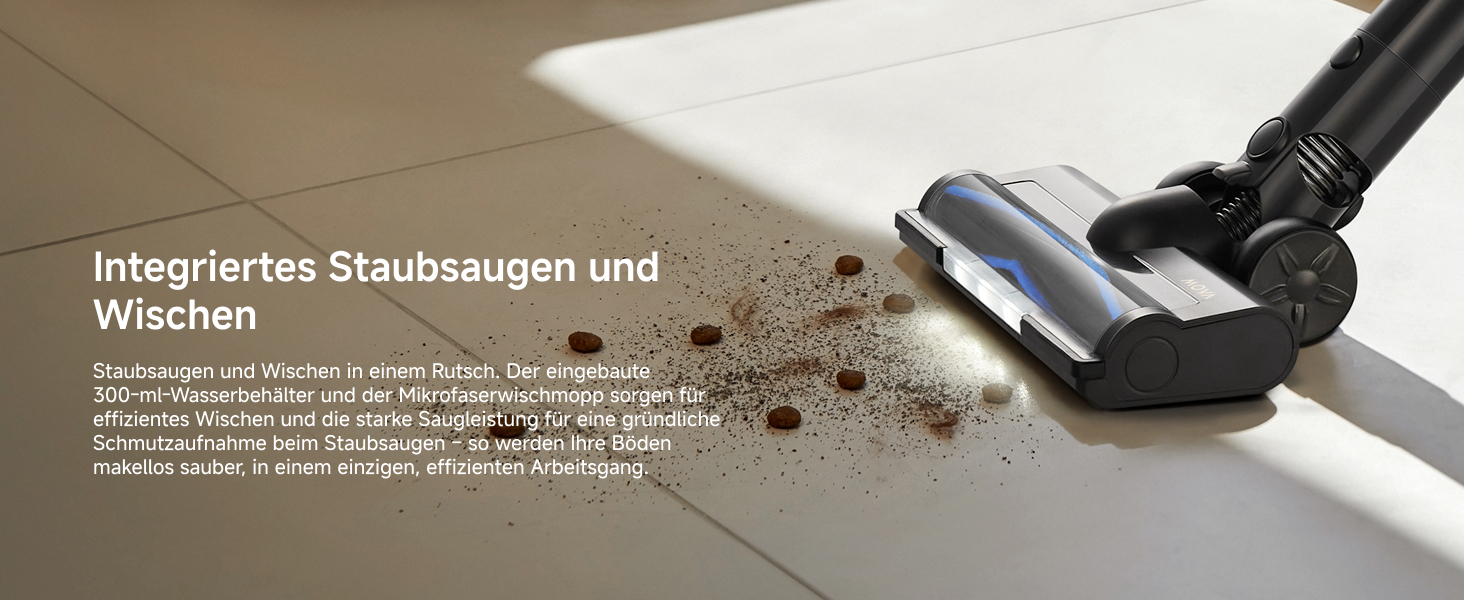 Integrated vacuuming and mopping