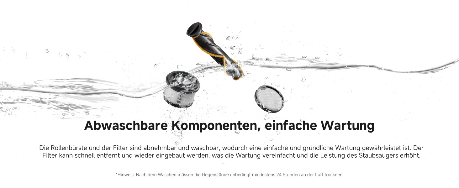 Waschbare Komponenten