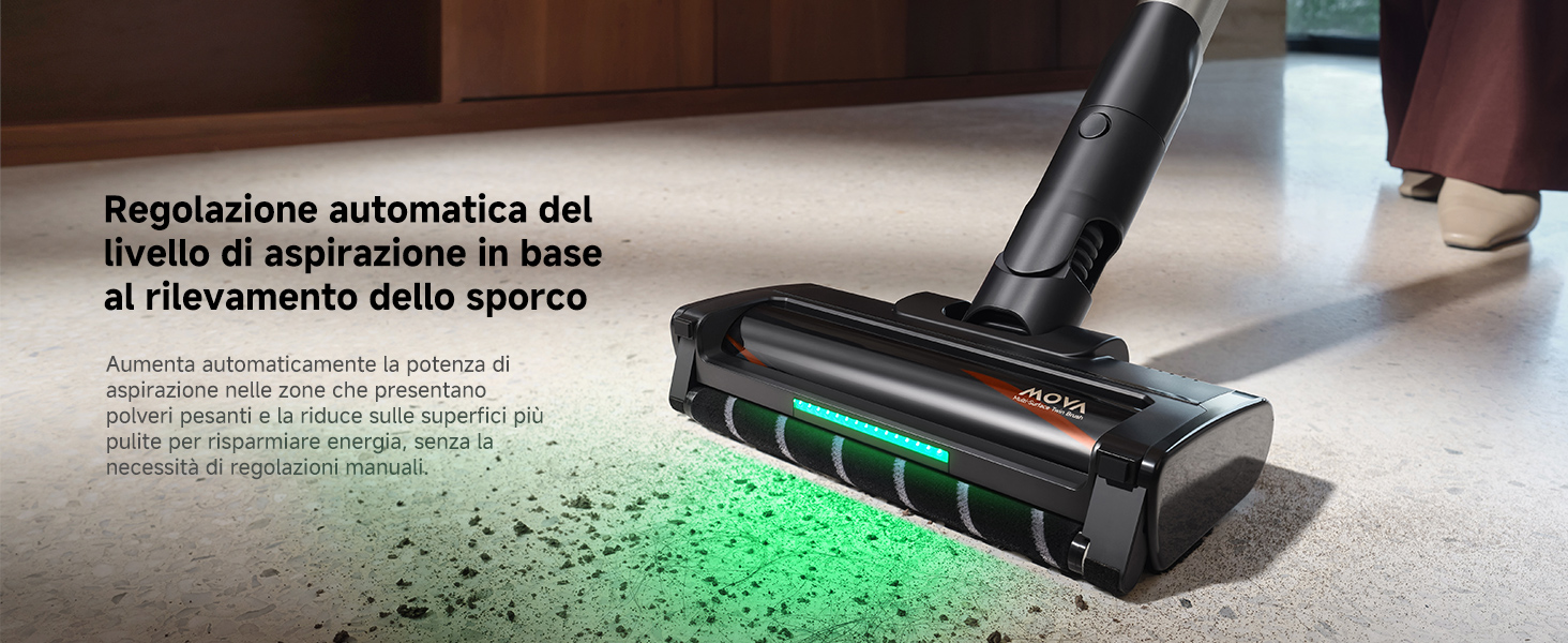 Auto Adjusting Suction Level Based on Dirt Detection
