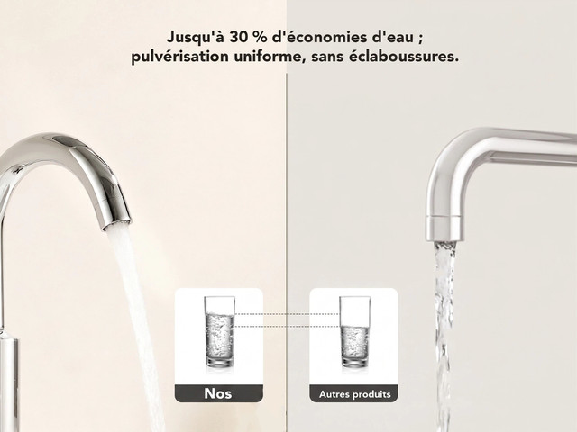 Robinet lavabo KeeGone Pro aérateur économie d'eau