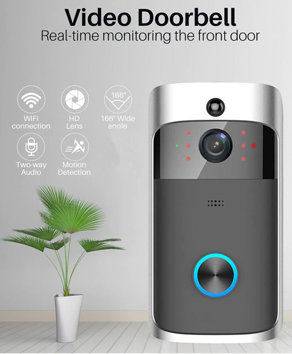 Videocitofono Wireless WiFi - Con Fotocamera 720P, Rilevamento Movimento, Audio Bidirezionale - Foto 3