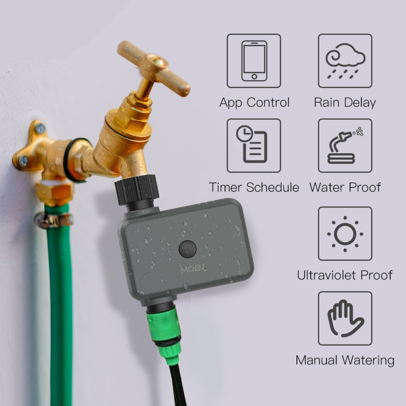 Rainfactory Timer Per Irrigazione Digitale A 2 Uscite – Programmabile, Ritardo Pioggia, Display LCD, IP55, Connettori In Ottone - 3