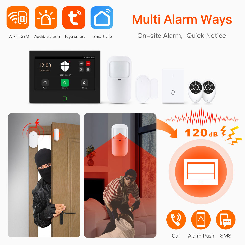 Tuya Kit Sistema Di Allarme Domestico Smart WiFi Con Supporto Sim