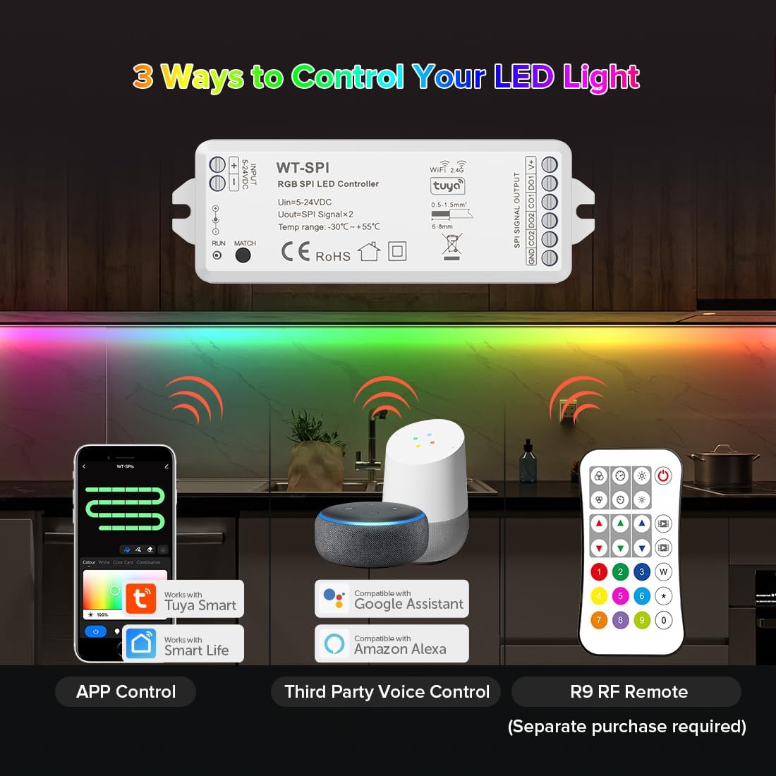Tuya Controller per Striscie LED Indirizzabili Compatibile con 47 Chip Smart WiFi e RF.jpg