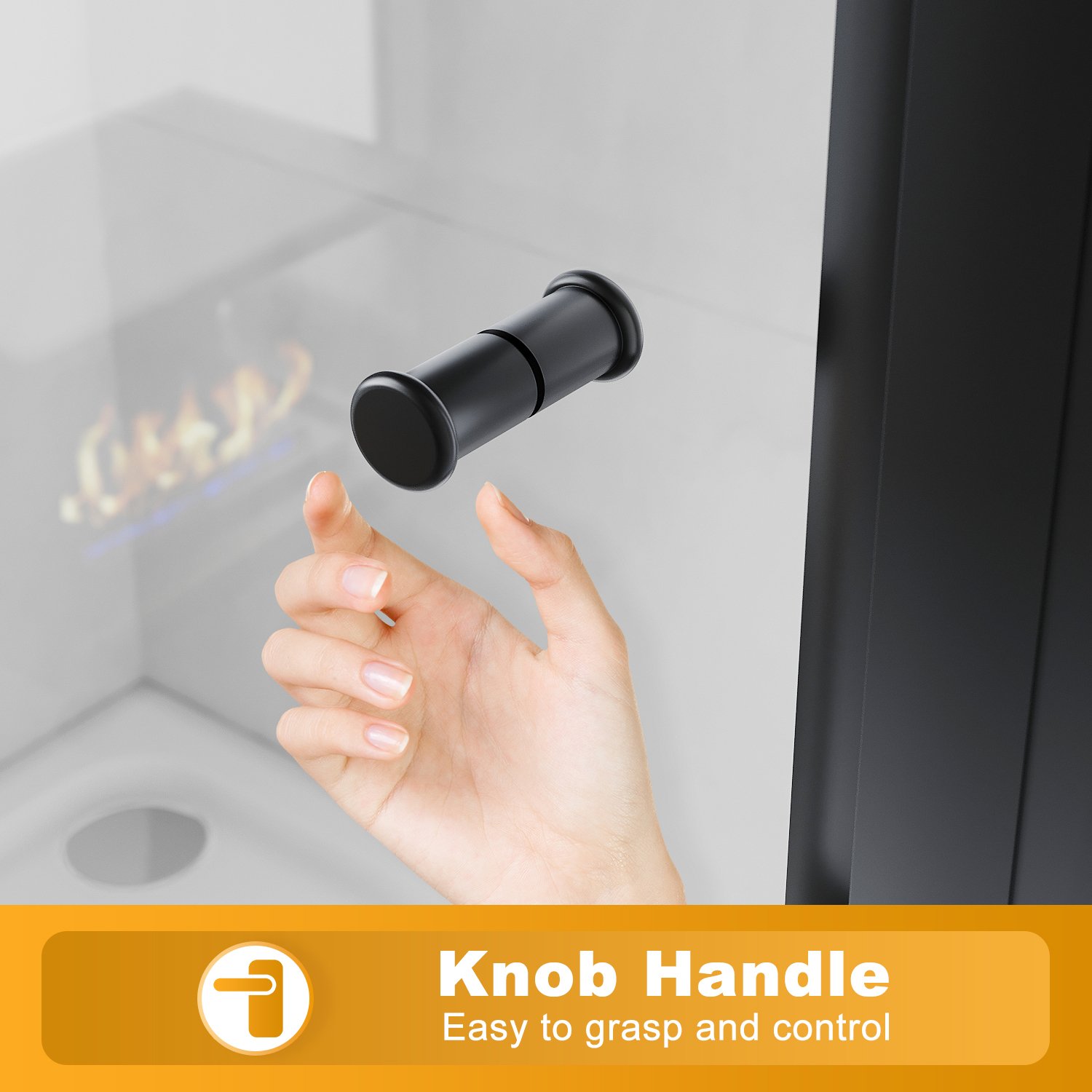 ELEGANT 760mm Bi-Fold Shower Door Reversible Folding Glass Inner Opening Design Shower Enclosure Cubicles Door Matt Black Frame -Home Sale Shop AAHKMJXYDAFdJAOAIMEbOAchQ6yL3