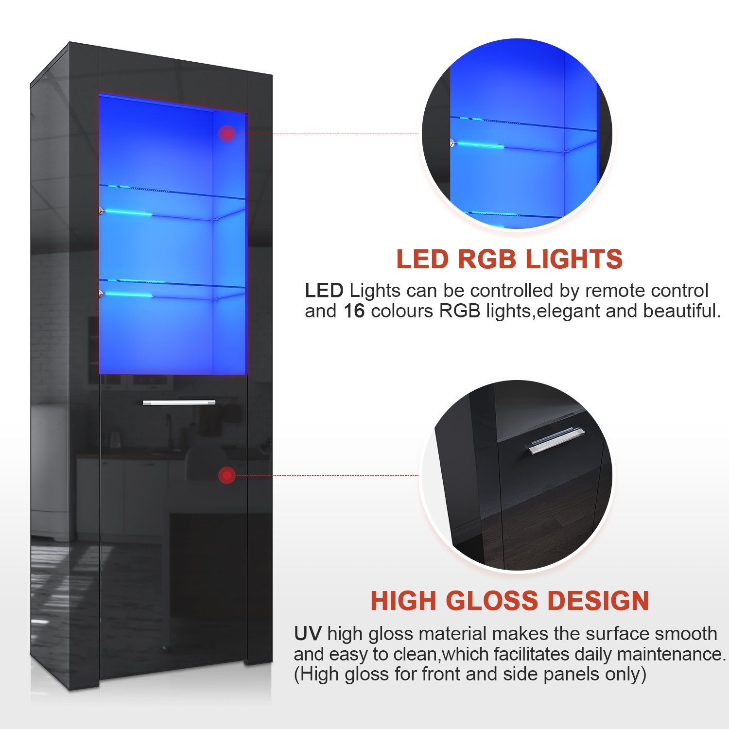ELEGANT Display Cabinet Black 600 X 350 X 1650 Mm High Gloss Sideboard With Double 5mm Safety Tempered Glass Shelves, LED Light Storage Cabinet -Living Room Furniture Store AAHKMJXYDAFdJAOAIMEbOAchQ6yL3 M6a4hHESHv29gnVgYglHOyVwEMS5ui9Vu4fEIbXA4bOpDPYwcvz1EdsShY7wgpg5ZLArewM4Y7glb35kTa JKWtVyFlmkKza6Kec5k4dzGqMbVwvzt