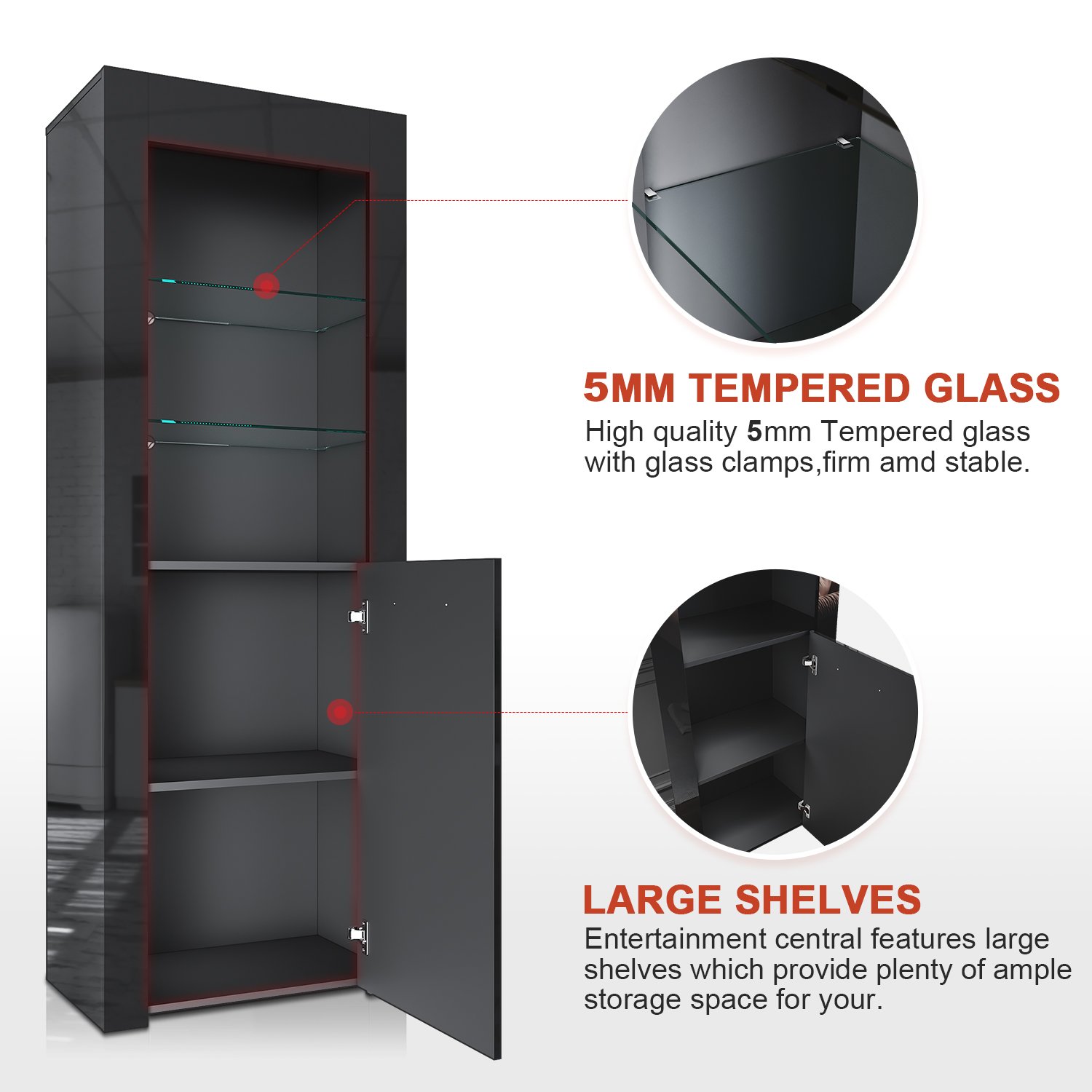ELEGANT Display Cabinet Black 600 X 350 X 1650 Mm High Gloss Sideboard With Double 5mm Safety Tempered Glass Shelves, LED Light Storage Cabinet -Living Room Furniture Store AAHKMJXYDAFdJAOAIMEbOAchQ6yL3 M6a4hHESHv29gnVgYglHOyVwEMS5ui9Vu4fEIbXA4bOpDPYwcvz1EdsShY7wgpg5ZLArewM4Y7glb35kTa JKWtVyFlmkKza6Kec5k4dzGqMbVwvzt