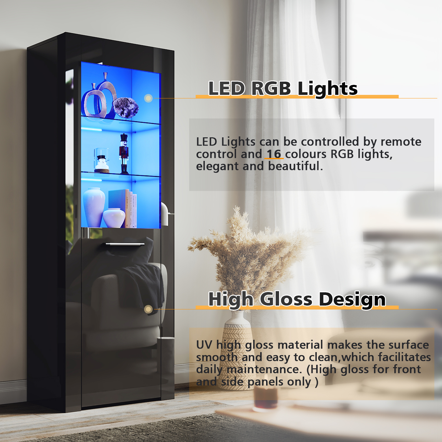 ELEGANT Modern LED Large Display Cabinet In Black High Gloss 1650 X 600 X 35 Mm Cupboard With 5mm Tempered Safety Glass Shelves Sideboard Unit For Living Room -Living Room Furniture Store AAHKMJXYDAFdJAOAIMEbOAchQ6yL3 M6a4hHESHv29gnVgYglHOyVwEMS5ui9Vu4fEIbXA4bOpDPYwcvz1EdsShY7wgpg5ZLArewM4Y7glb35kTa JKWtVyFlmkKza6Kec6Y5JdyRN7g3F