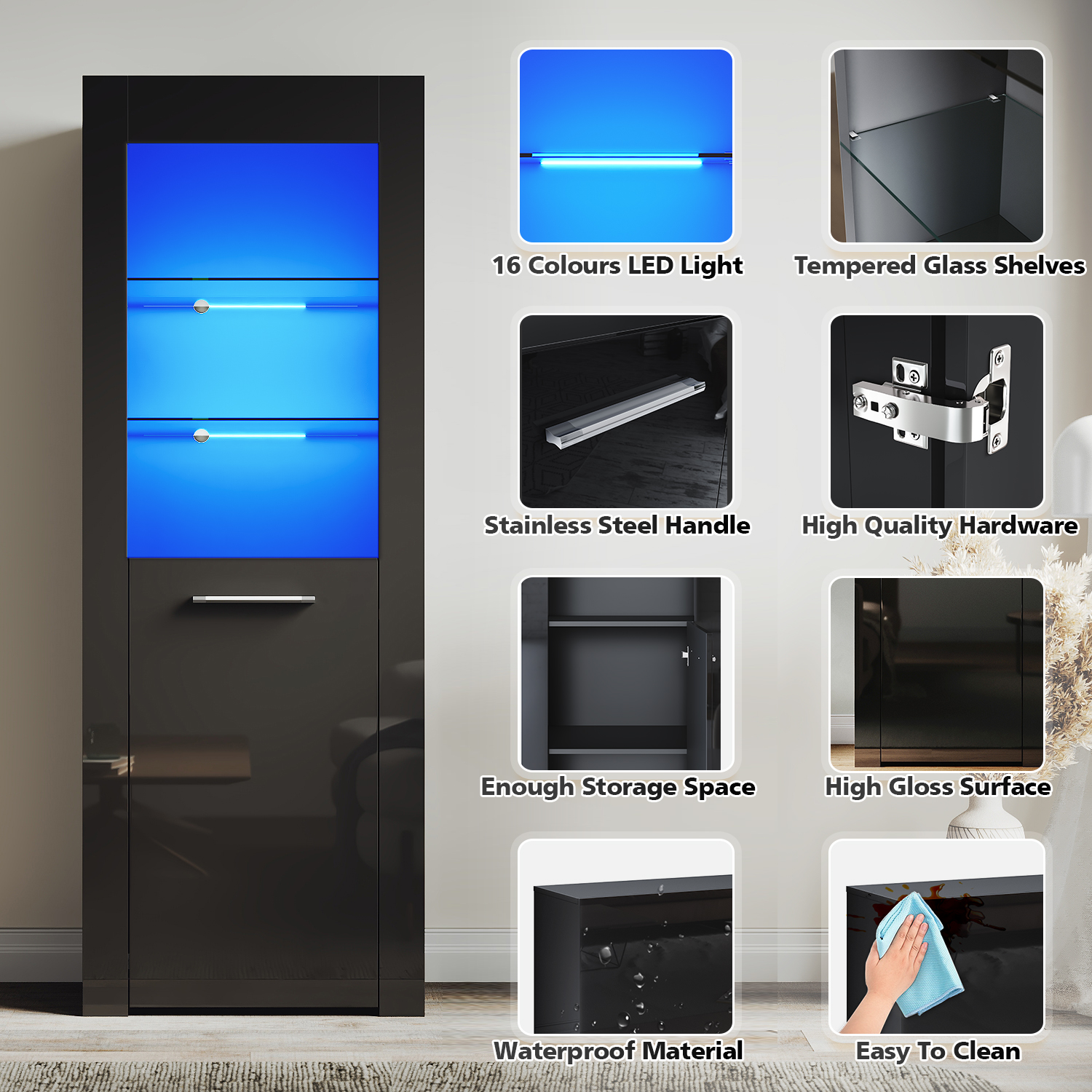 ELEGANT Modern LED Large Display Cabinet In Black High Gloss 1650 X 600 X 35 Mm Cupboard With 5mm Tempered Safety Glass Shelves Sideboard Unit For Living Room -Living Room Furniture Store AAHKMJXYDAFdJAOAIMEbOAchQ6yL3 M6a4hHESHv29gnVgYglHOyVwEMS5ui9Vu4fEIbXA4bOpDPYwcvz1EdsShY7wgpg5ZLArewM4Y7glb35kTa JKWtVyFlmkKza6Kec6Y5JdyRN7g3F