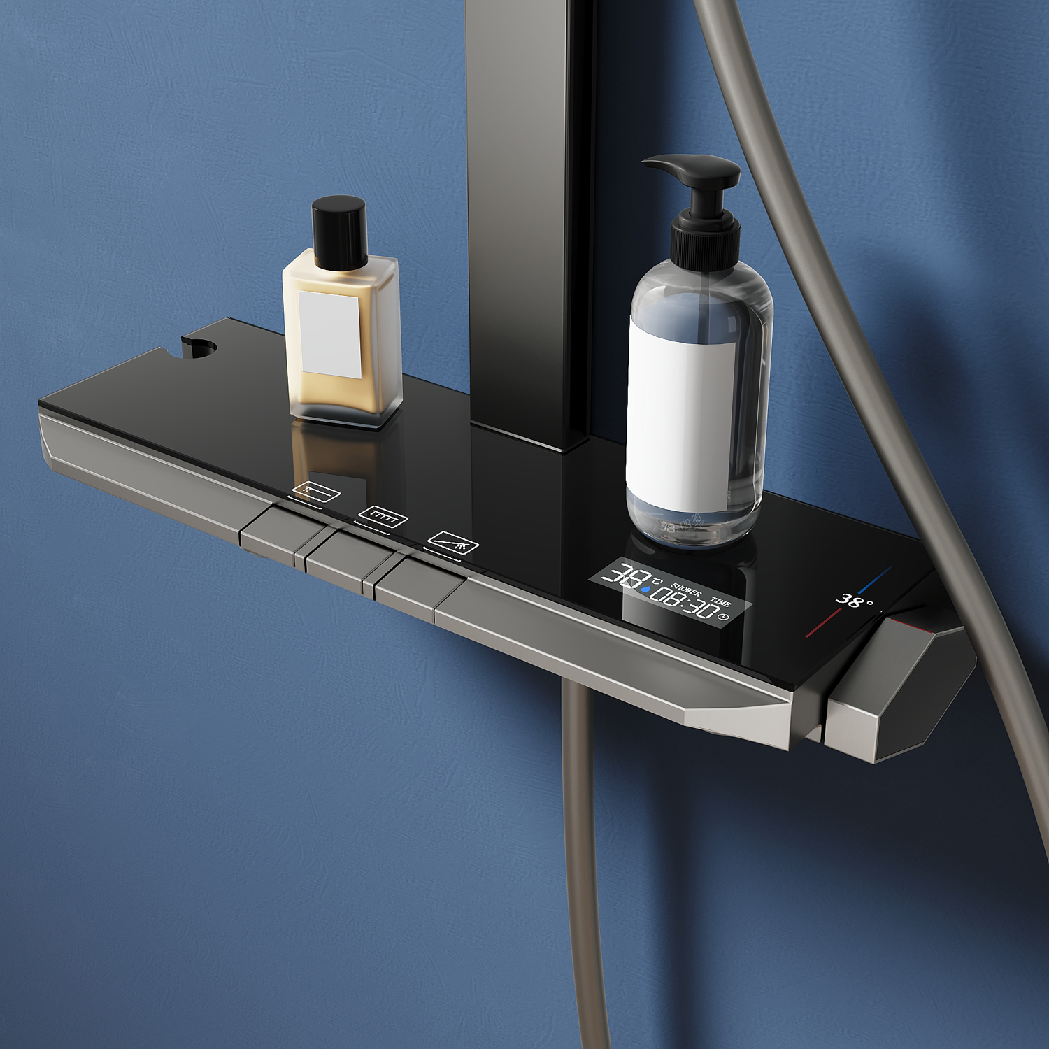 ELEGANT Bathroom Thermostatic Mixer Shower with Digital Piano Keys ...